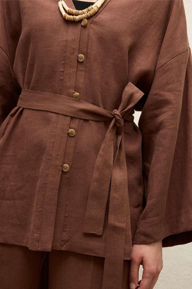 Linen Shirt - Buttoned and Tree Shell - 4