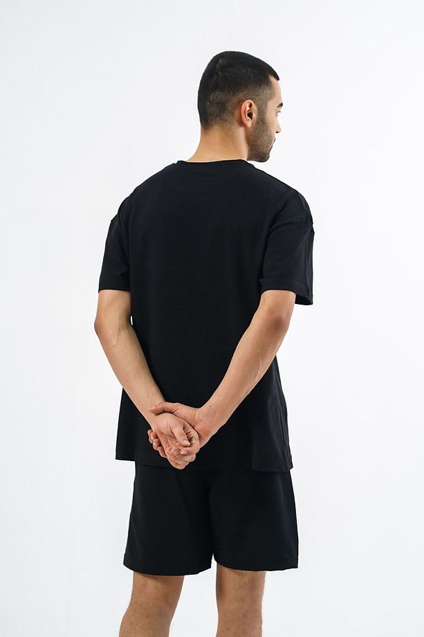 Erkek Regular Fit Düz Siyah Şort - 6