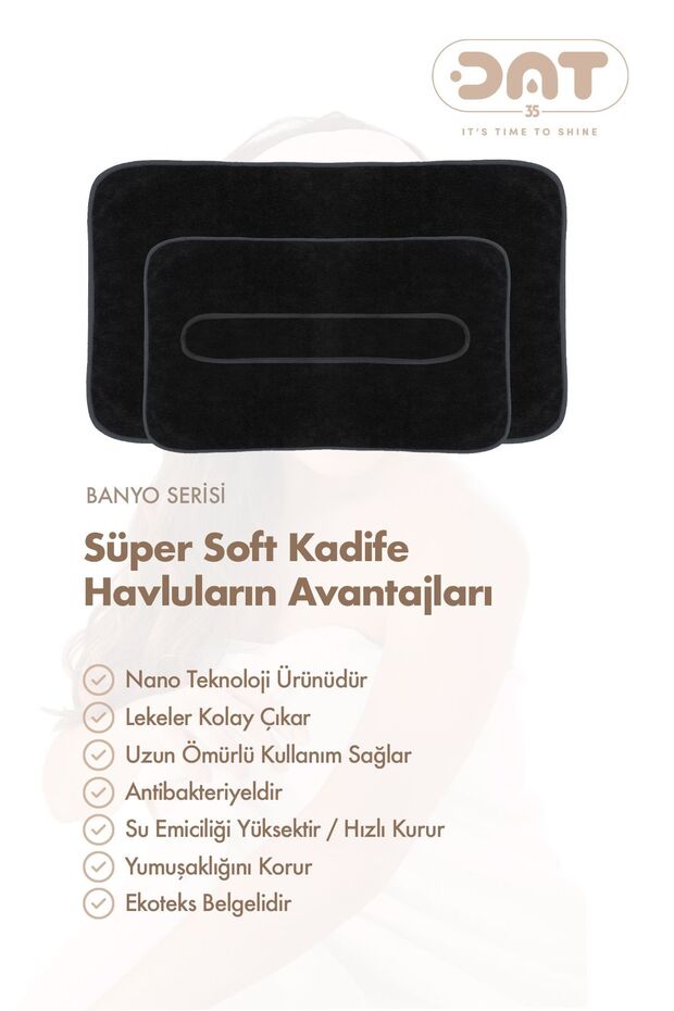 3lü Havlu Seti Banyo Boy Havlusu Saç Havlusu Saç Bonesi Yumuşak Super Soft Doku Ekonomik Çeyiz Paket - 2