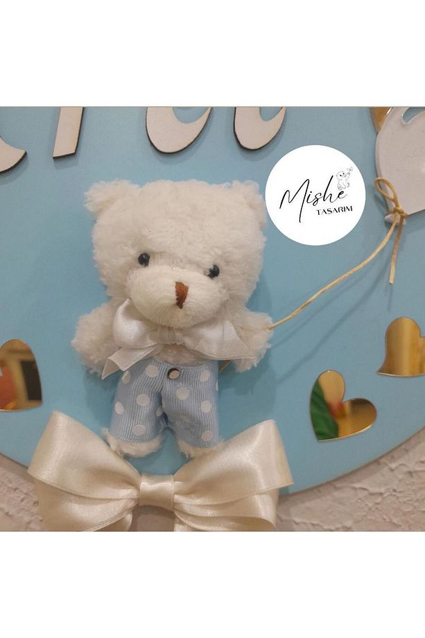 Mishe Tasarım Ahşap Erkek Çocuk Odası Yenidoğan Kapısüsü Uçan Balon Model - 6