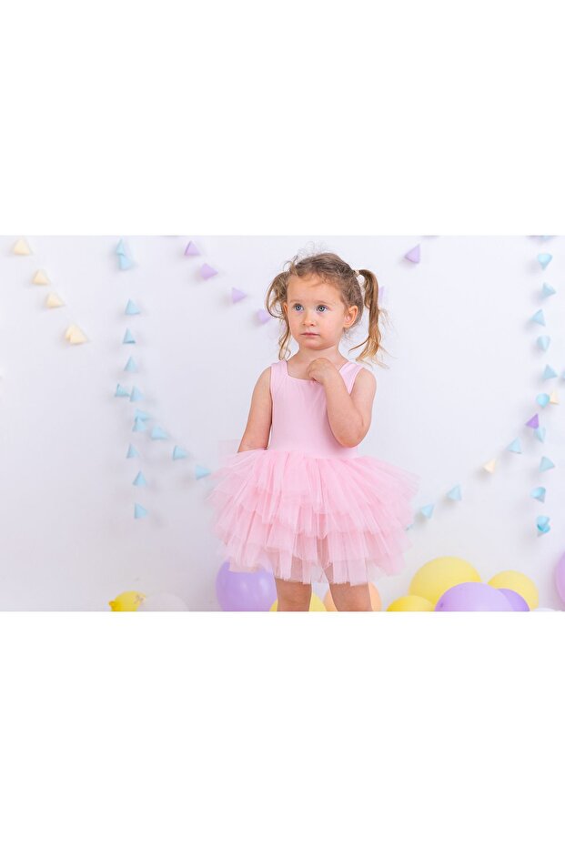 Pudra Pembe Tütü Elbise - 3