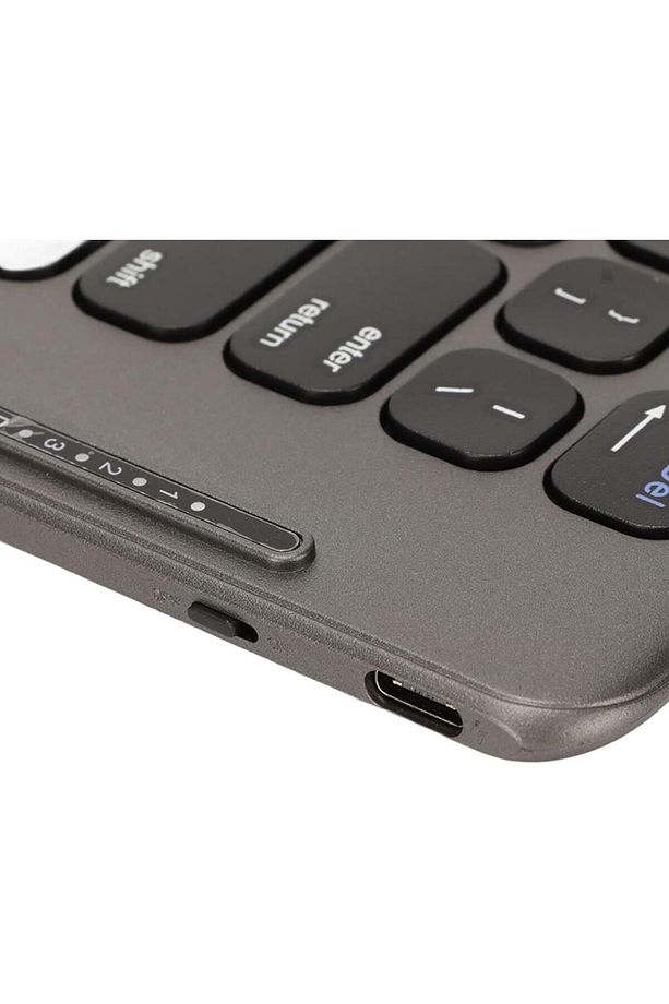 Samsung Galaxy Tab S7 FE Lte T737 Uyumlu Kablosuz Bluetooth Şarj Edilebilir Katlanabilir Taşınabilir - 8