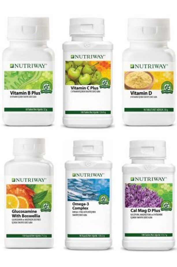 Nutrıway™vitamin B Plus+vitamin C Plus+vitamin D+glucosamine+omega 3+calcium Magnesium D Plus - 1