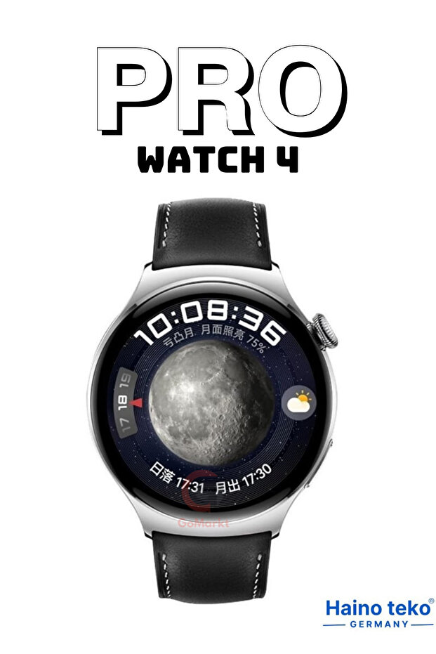 Watch 4 Pro Curved Yuvarlak Ekranlı Akıllı Saat 3 Kordonlu Ios ve Android Uyumlu - 3