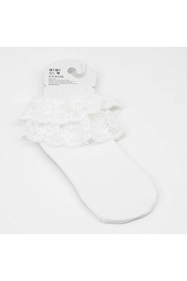 2 Çift Micro Dantelli Çocuk Çorap By Day Mod - 4