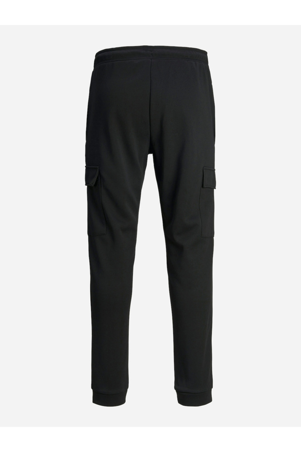 Solid Cargo Joggers with Rib Hem - 2