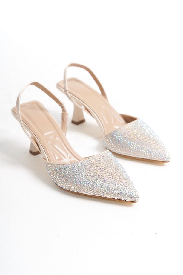 Kristal Taşlı Abiye Stiletto - 1