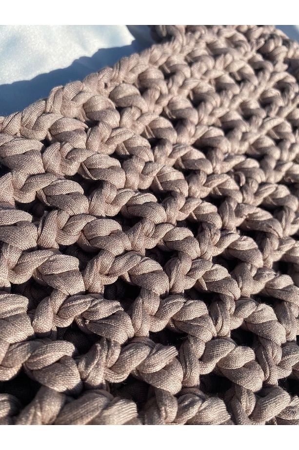 Handmade Orijinal Faturalı El Örgüsü Çanta Yazlık Çanta - 3