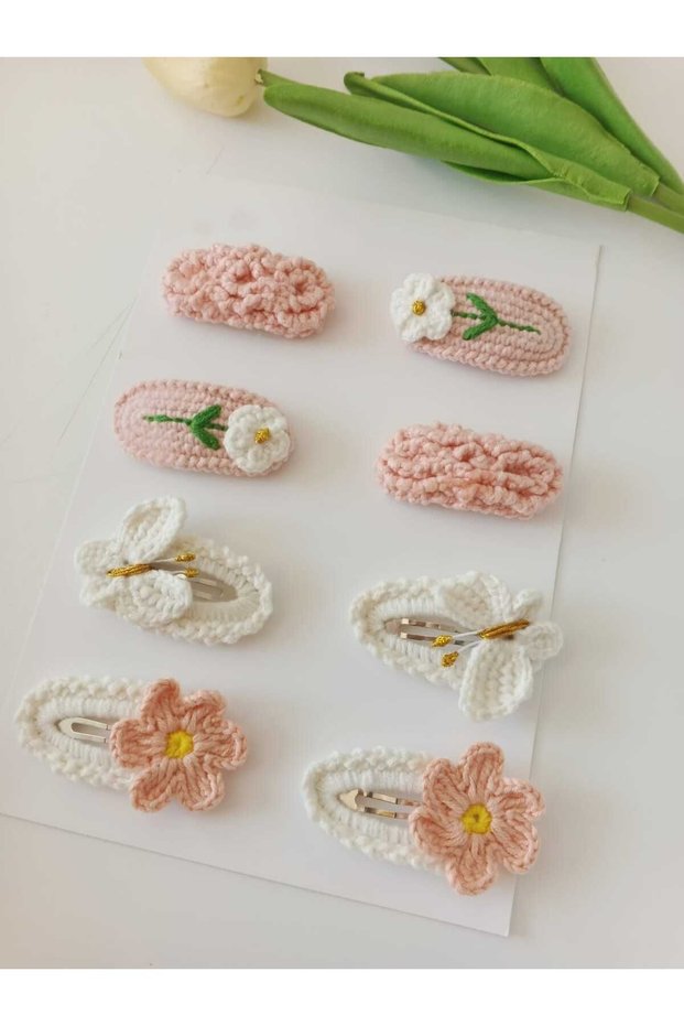 Buckle Pink Dreams 100% Cotton Handmade Set of 8 Snap Buckles