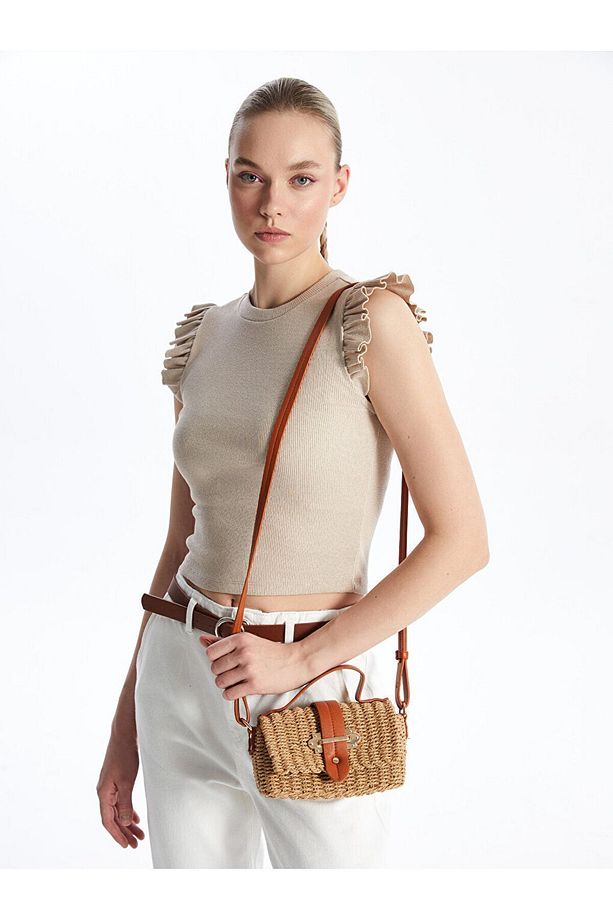 LCW ACCESSORIES Kadın Hasır Omuz Çantası - 1