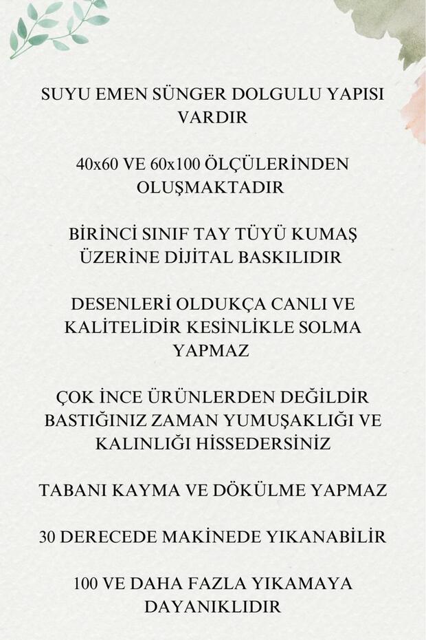 Su Emici Banyo Paspası Sünger Dolgulu Klozet Takımı Makinede Yıkanabilir Renkli Banyo Takımı - 3