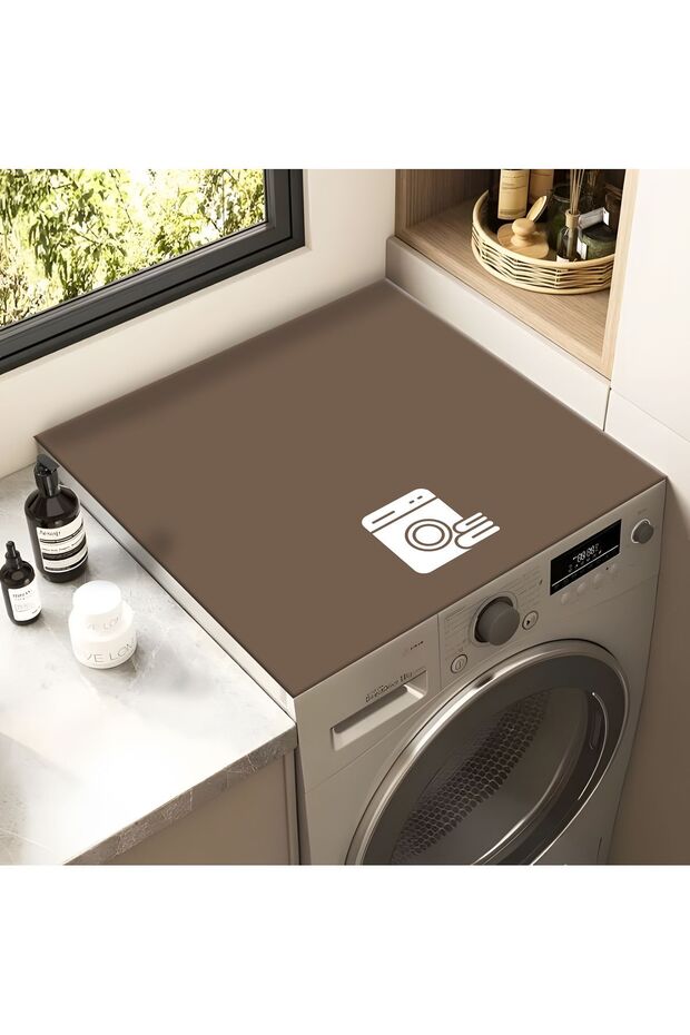 Getcarpet Çamaşır Makinesi Kurutma Makinesi Örtüsü Koruma Pedi Sıvı Geçirmez Matı Kaymaz Yıkanabilir