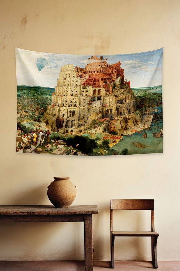 Pieter Bruegel Babil Kulesi Duvar Örtüsü Halısı - 1