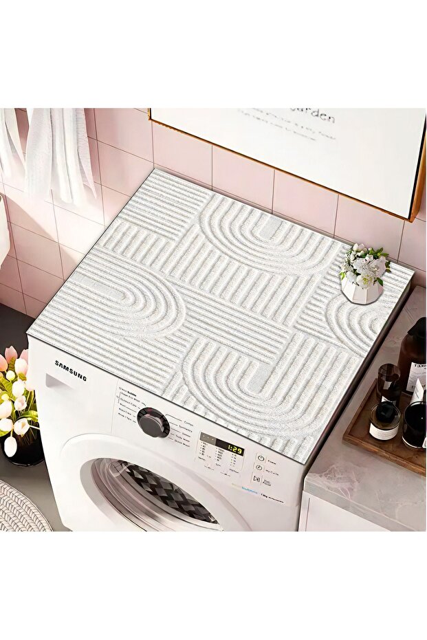 Washing Machine Dryer Cover Protection Pad Waterproof Mat Non-Slip Washable
