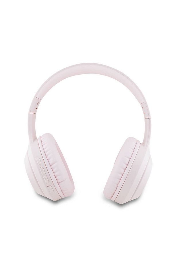 Kulak Üstü Bluetooth Kulaklık Guess  Lisanslı Katlanabilir Metal Klasik Logolu Pembe - 4