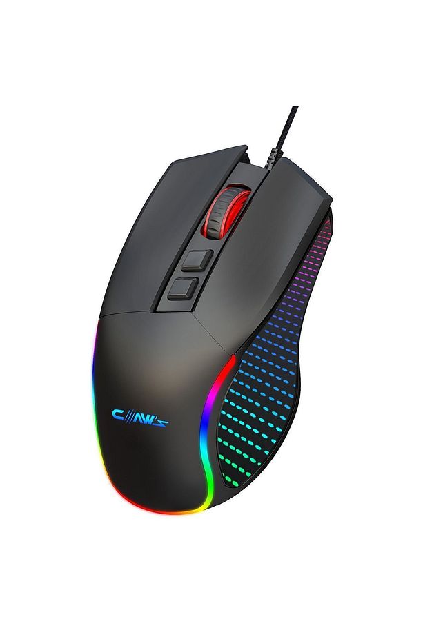 Claw's Crossfire V1 12800 Dpi Full Wide RGB Özel ABS Doku Reflex Örgü Kablolu Gaming Mouse Siyah - 2