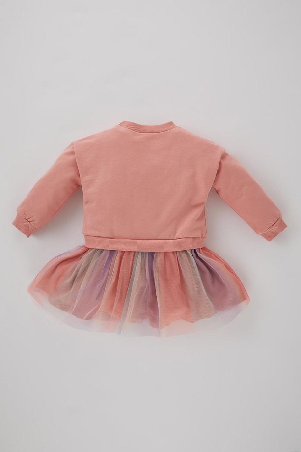 Kız Bebek Unicorn Baskılı Uzun Kollu Elbise B3530a523wn - 5
