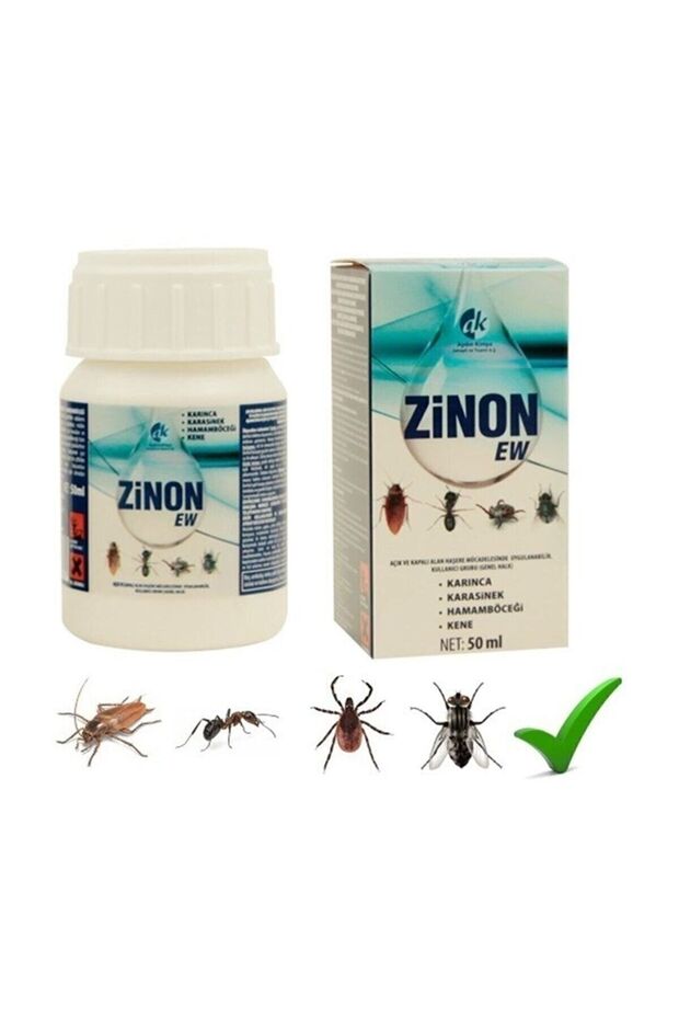 2 Adet Zinon Ew Solisyon 50ml Akrep, Kene, Pire,karasinek, Sivrisinek, Hamamböceği, Karınca... - 2