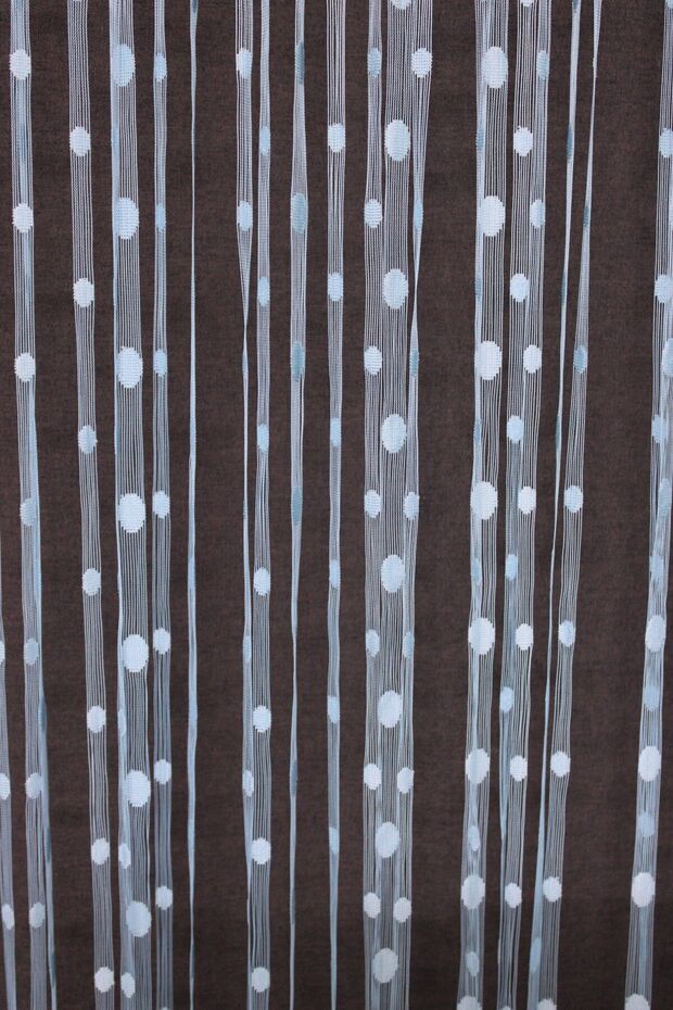 İp Perde Mavi Desenli - 3