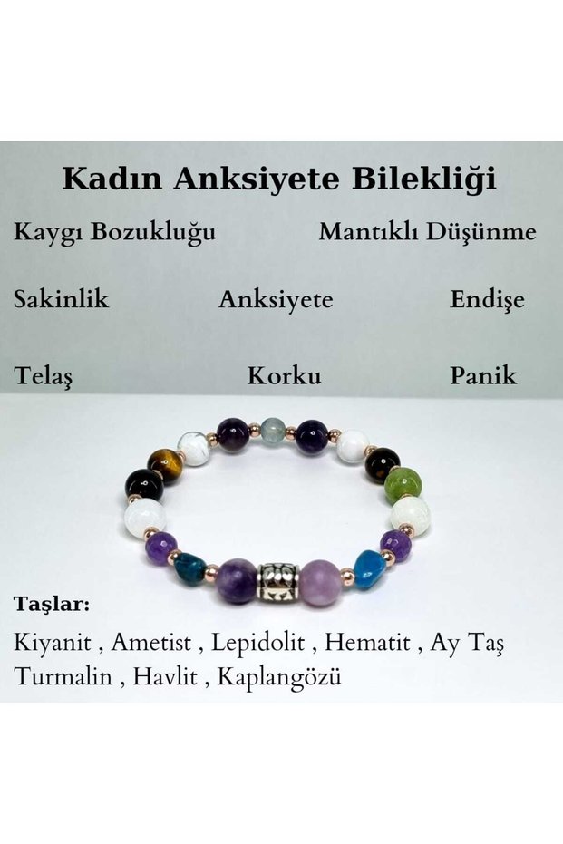 Women's Anxiety Panic Attack Natural Stone Bracelet - Certified
