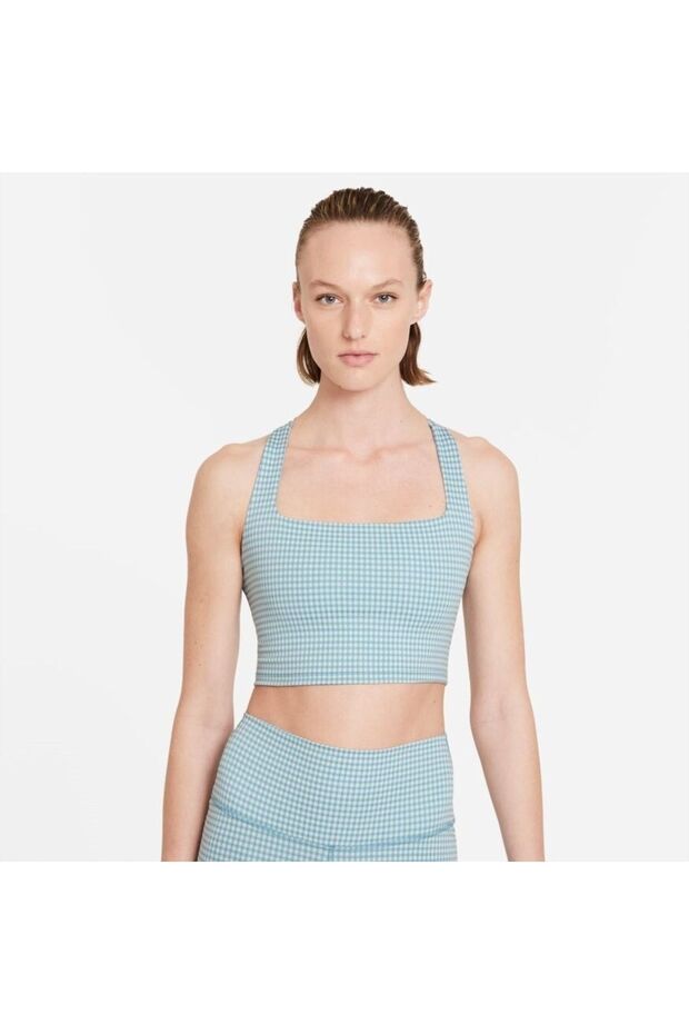 Gingham Crop Tank Kadın Atlet - 1