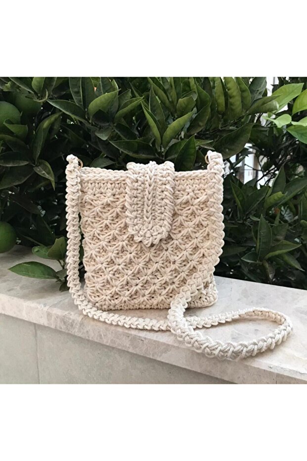 Macrame String Knitted Mini Bag - 1