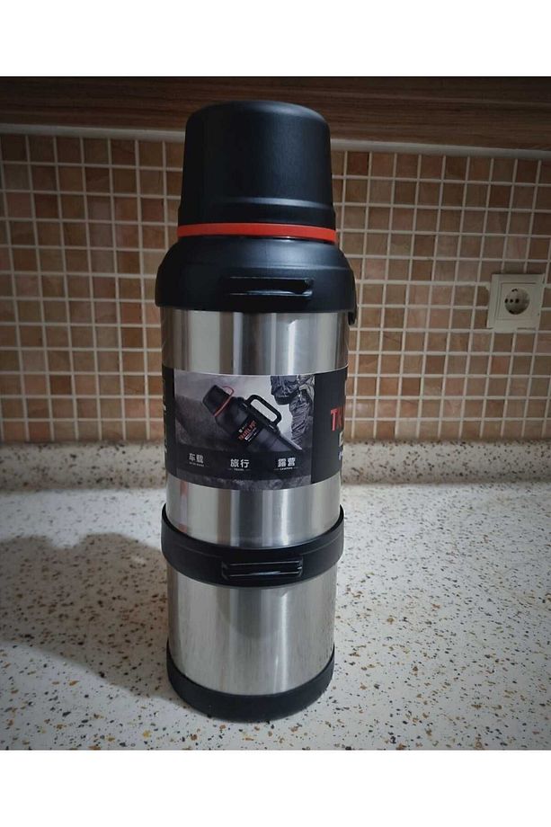 12 Kişilik Çay Termosu 4 Litre 12 Saat Sıcak/soğuk Yalıtımlı Vakumlu Paslanmaz Aile Boy Çelik Içe - 4