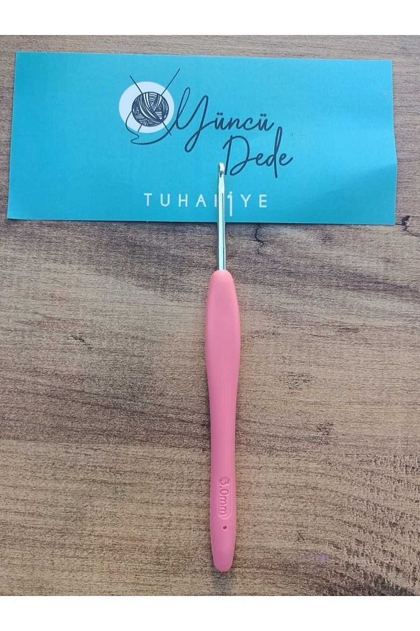 Örgü Kağıt Ip Çanta Yapımı Için Örgü Tığı Yün Örgü Tığ Silikon Saplı 3,5 Numara (3,5MM) - 1