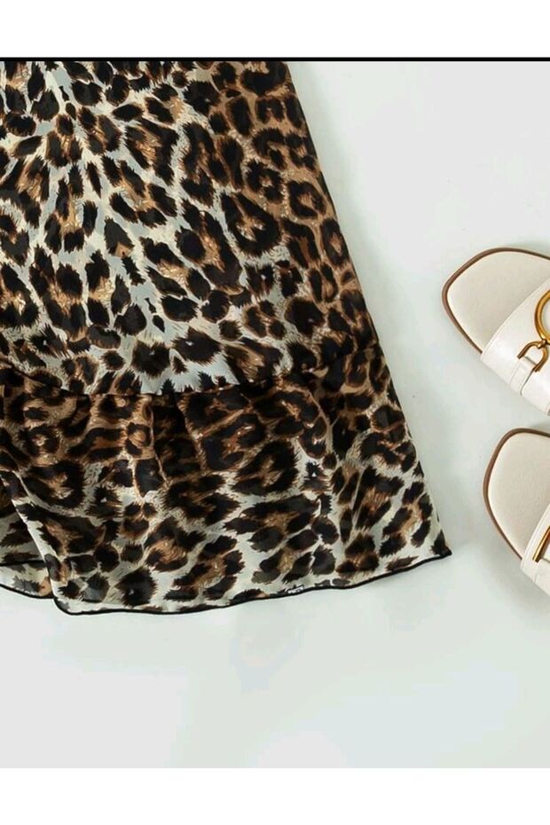 Leopard Patterned Pareo - 3
