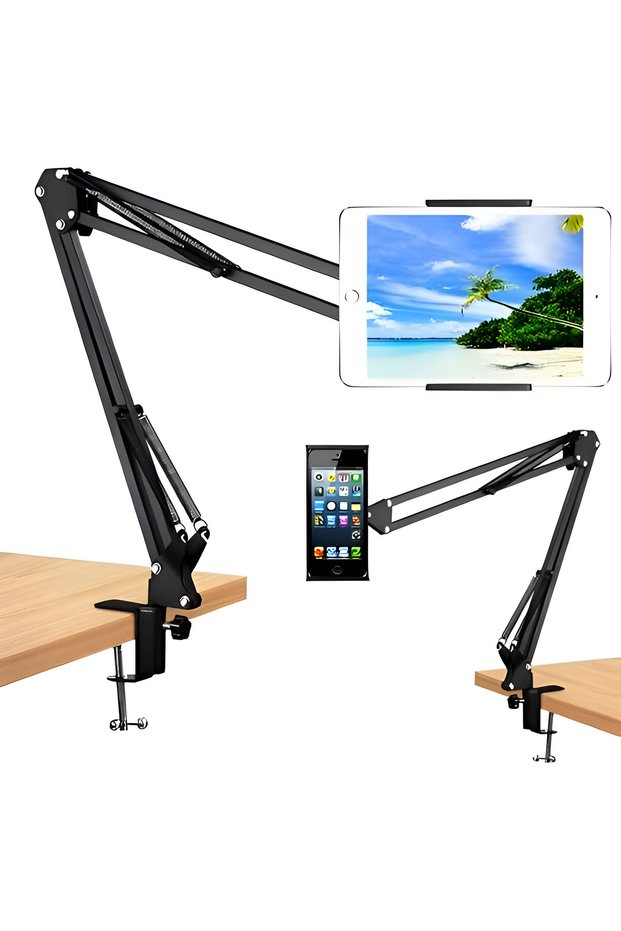 6-11 Inch Flexible Long Arm Desk Tablet Phone Holder - 360 Degree Rotatable