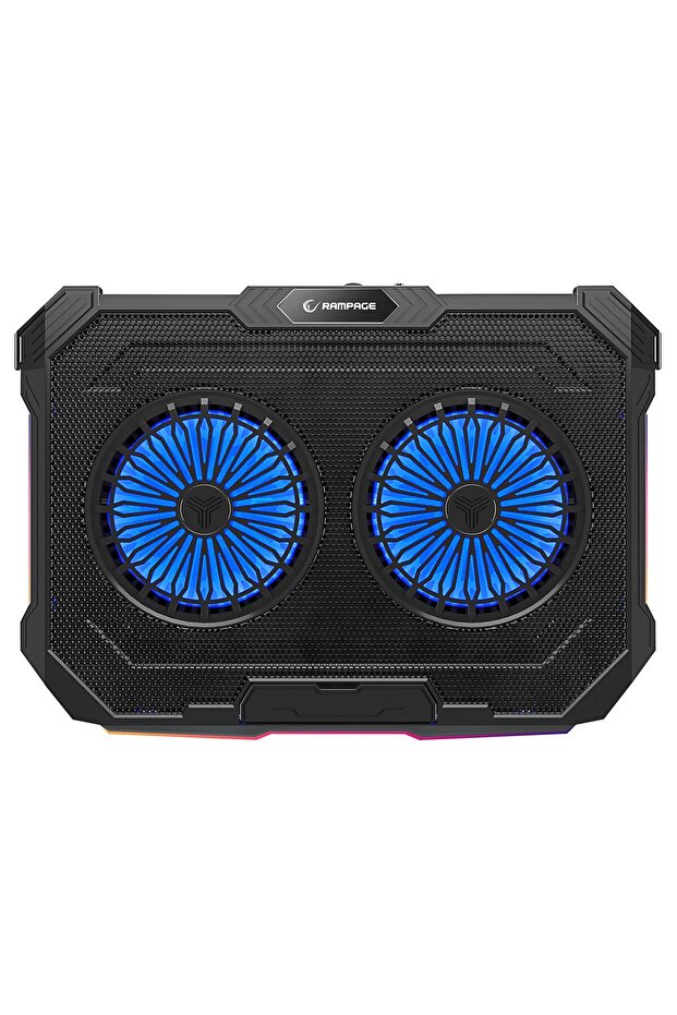 RGB Işıklı 2 Fanlı Yükseklik Ayarlı 125 *125*15 2 USB Port Notebook Soğutucu - 3