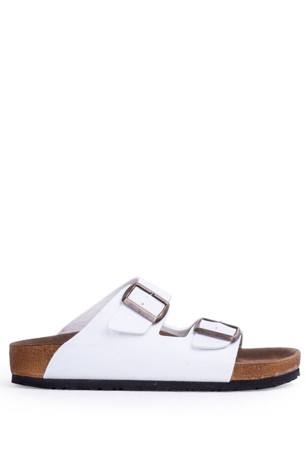 Lens Arizona Style White Casual Slippers
