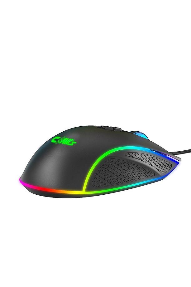 Nova V1 12800 Dpi Wide RGB Özel ABS Doku Reflex Örgü Kablolu Fire Butonlu Gaming Mouse Siyah - 6