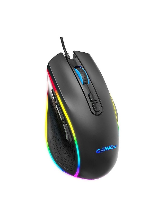 Nova V1 12800 Dpi Wide RGB Özel ABS Doku Reflex Örgü Kablolu Fire Butonlu Gaming Mouse Siyah - 4