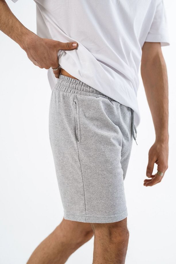 Erkek Regular Fit Düz Gri Şort - 1