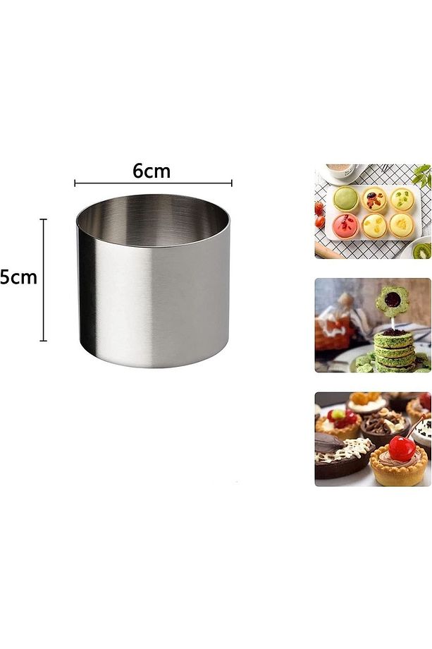 Narkalıp Yuvarlak Parfe Kek Kalıbı Derinlik 5cm Çap 6cm 6 Adet - 2