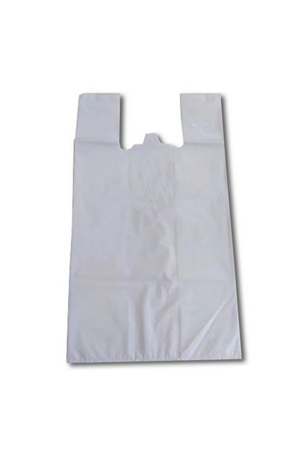 1 KG ADET KURBAN POŞETİ 45X75 KALIN KOKUSUZ KALIN ÇÖP POŞETİ ATLET POŞET BÜYÜK BOY BEYAZ POŞET - 2