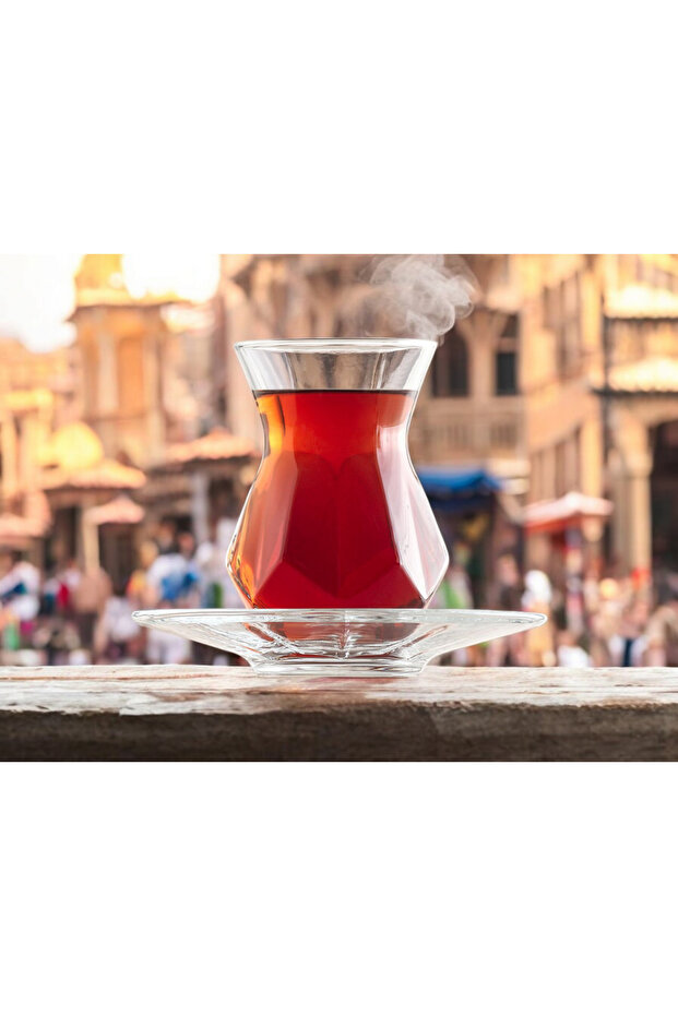طقم كوب شاي وصحن مقاس 12 بوصة من ALYA