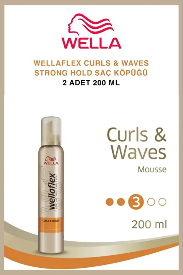  Wellaflex Curls & Waves Strong Hold Saç Köpüğü - 200 ml X2 - 1