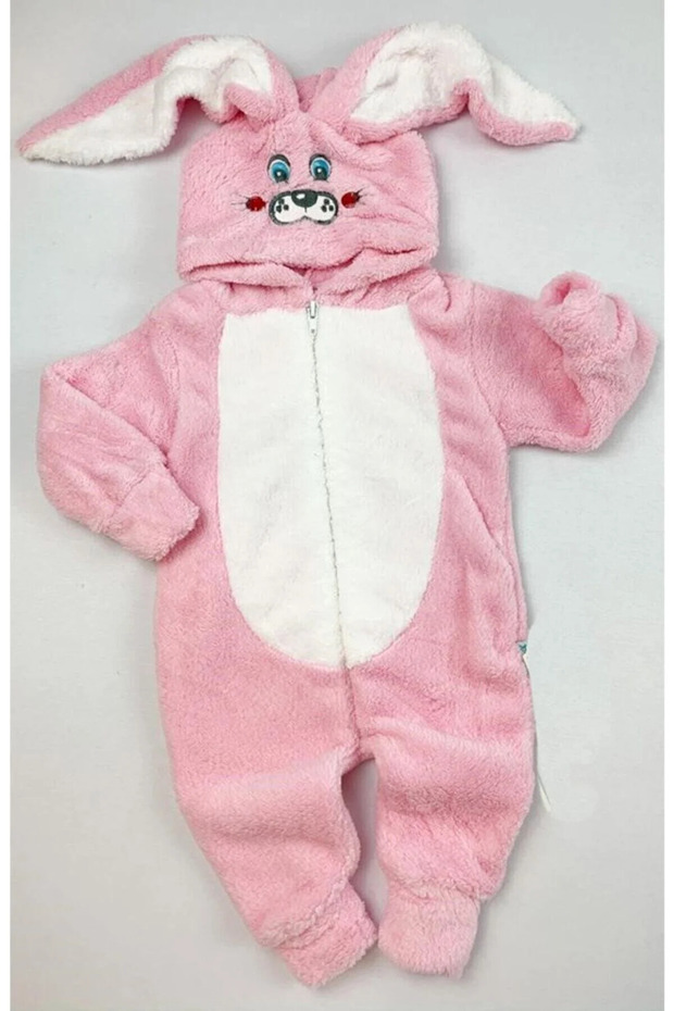 Girl's Pink Rabbit Plush Sleeping Bag Slim Fit