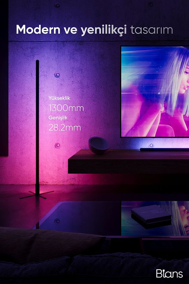 React™ Led Lambader - Sese Duyarlı - Mobil Uygulama - Animasyonlu (Siyah) - 3