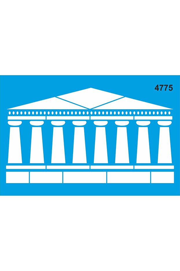 Olympos Zeus Temple - Stencil Painting Template 20X30