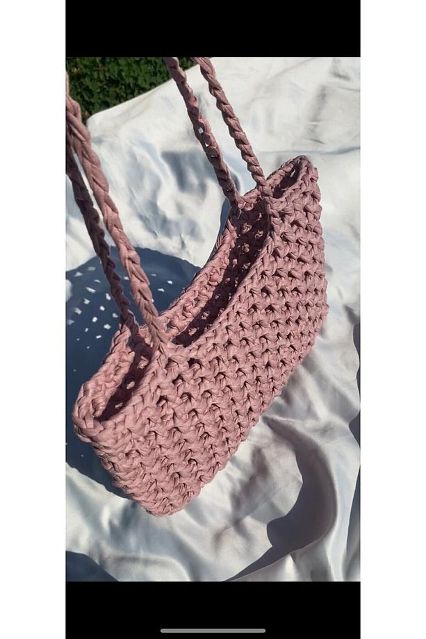 Handmade Orijinal Faturalı El Örgüsü Çanta Yazlık Çanta - 1