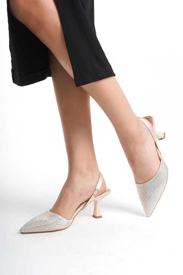 Kristal Taşlı Abiye Stiletto - 4
