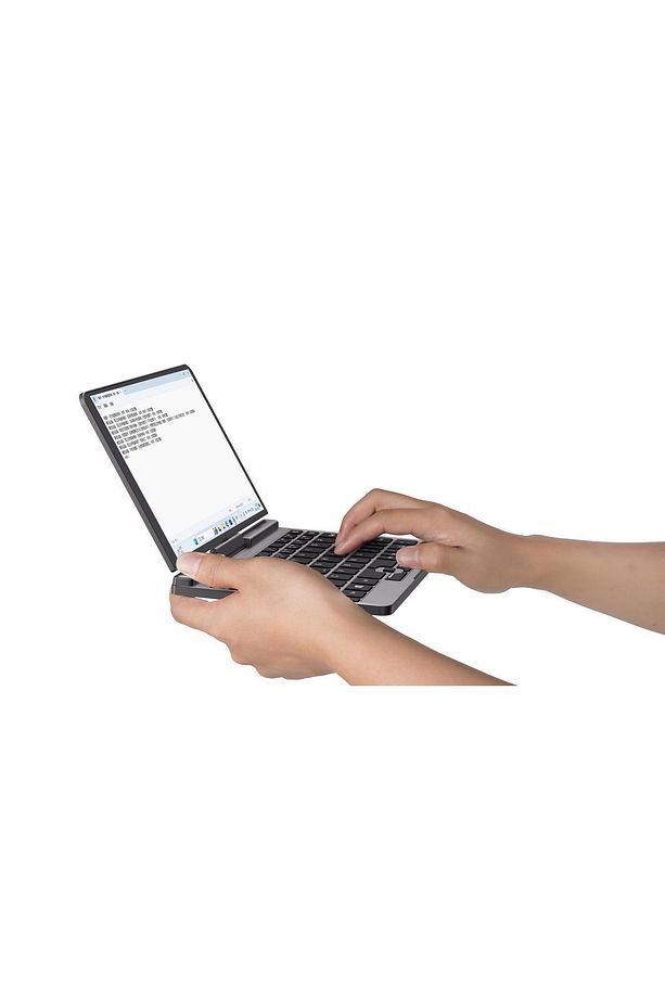 Minibook Katlanabilir Ekranlı Çift Fonksiyon Kullanabilir Mini Laptop - 4