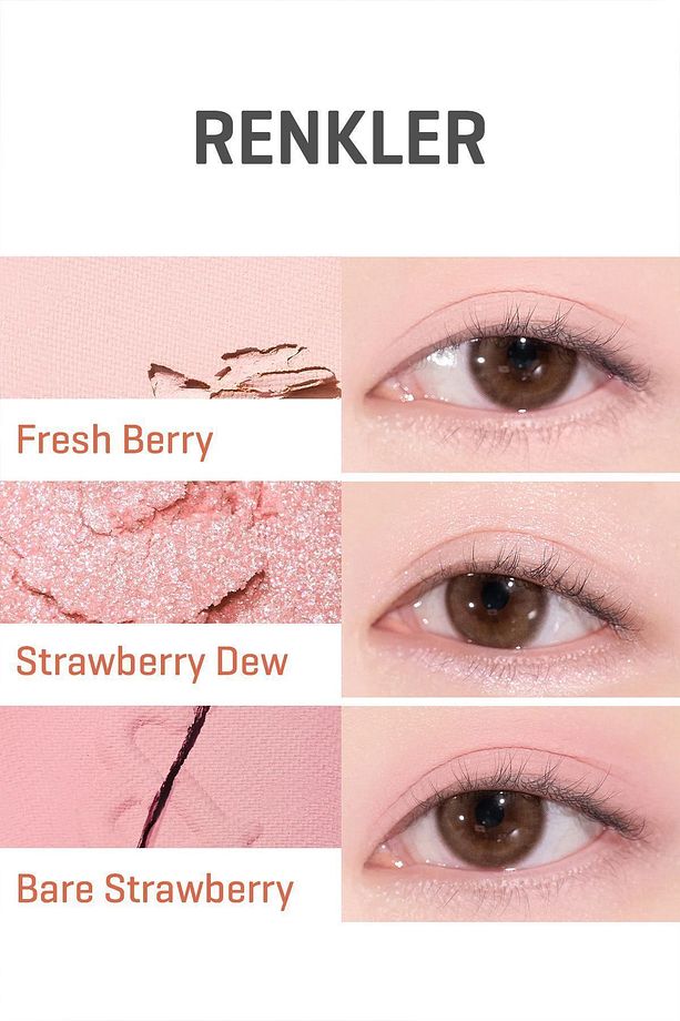 Rom&nd Bare Layer Palette /göz Farı Ve Allık 6’lı Far Paleti-02 Strawberry Mood (VİONİNE) - 4