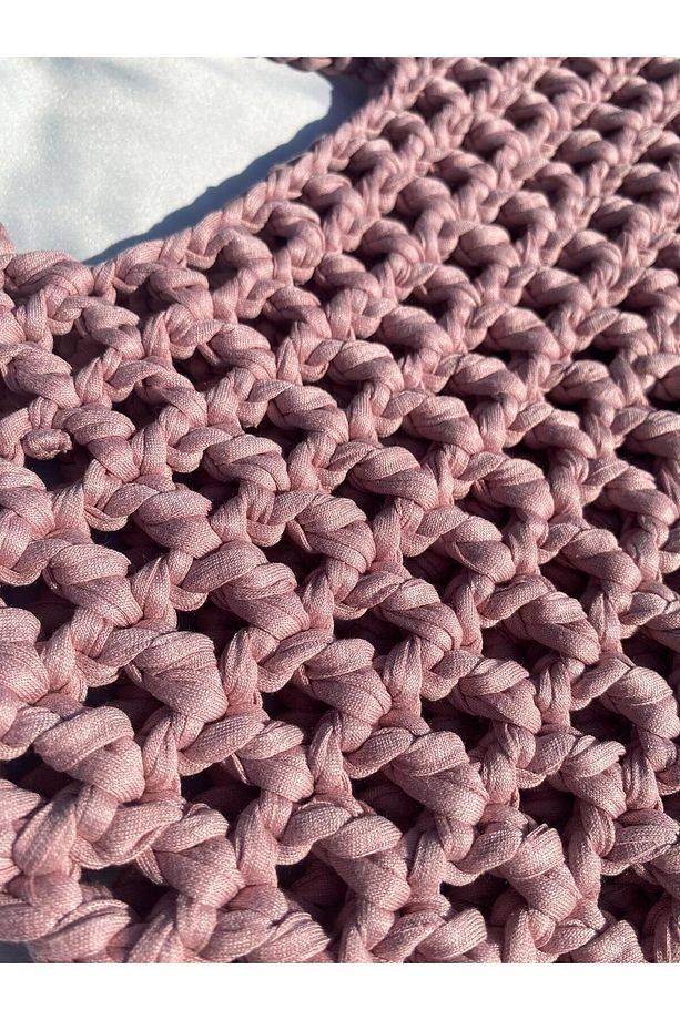 Handmade Orijinal Faturalı El Örgüsü Çanta Yazlık Çanta - 3