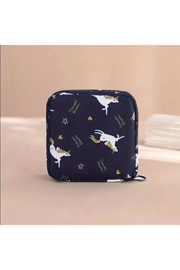 Unicorn Patterned Zippered Pad Bag - Multi-Purpose - 1
