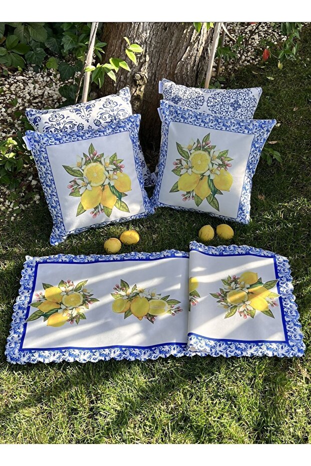 عداء بنمط البلاط العرقي والليمون - 2