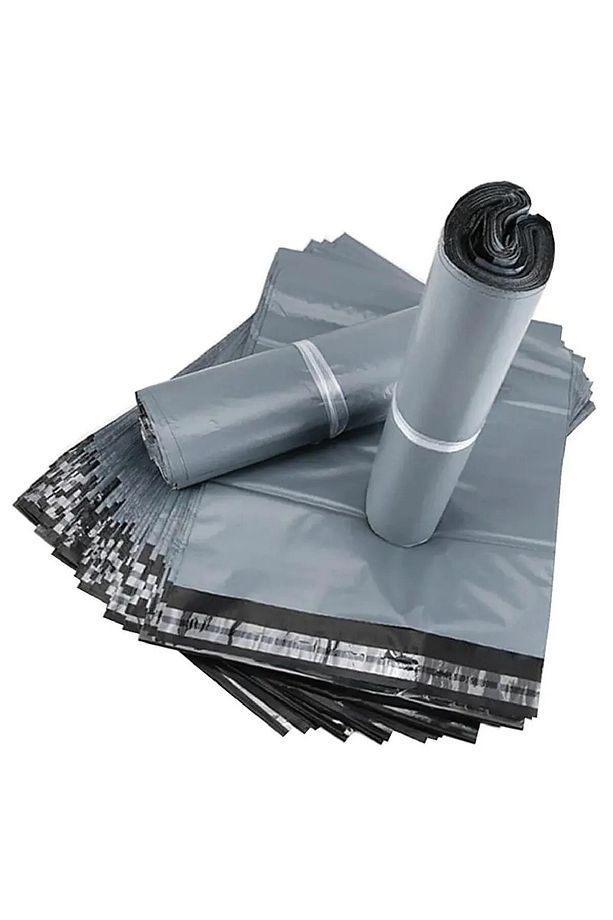 Cepli Gri Kargo Poşeti | 35x45+5 Boyutlarında 50 Adet Gri Kargo Poşeti - 3